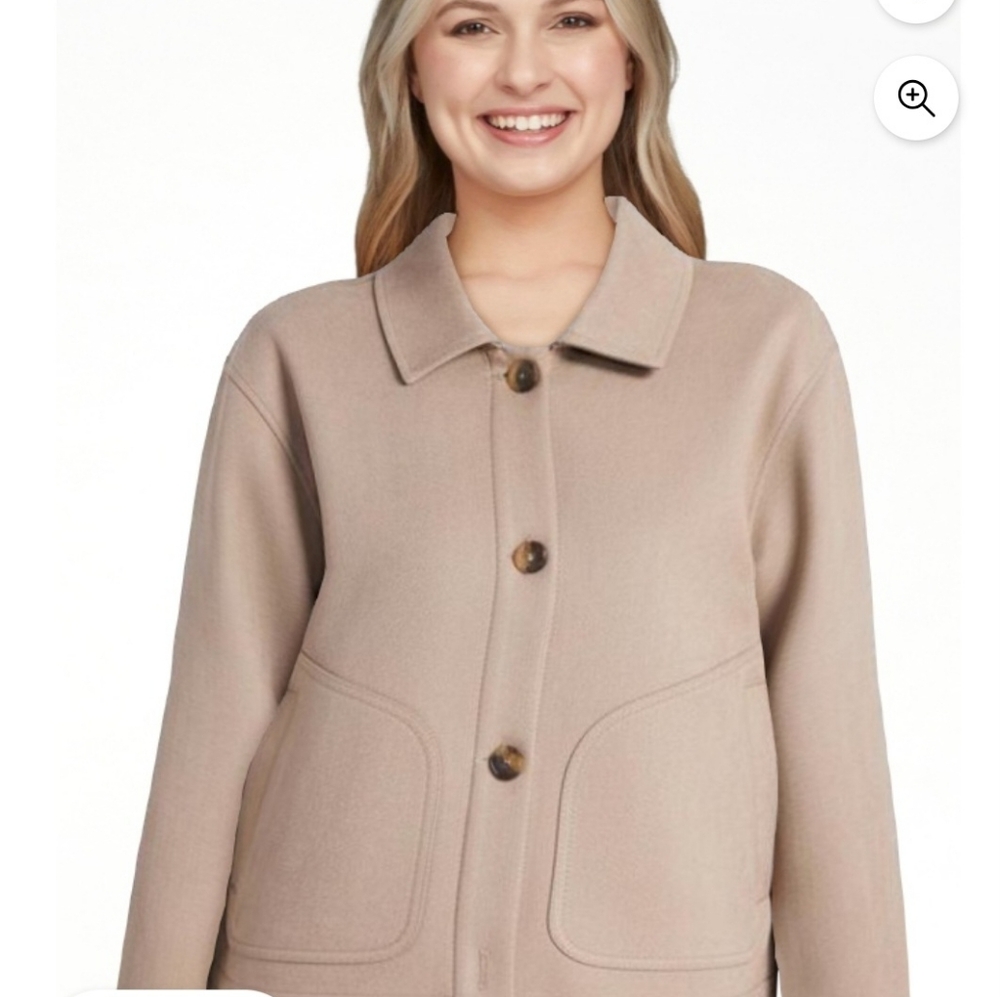 Time and Tru Women's Faux Suede Button Down Jacket in Tan NWT - Picture 8 of 8